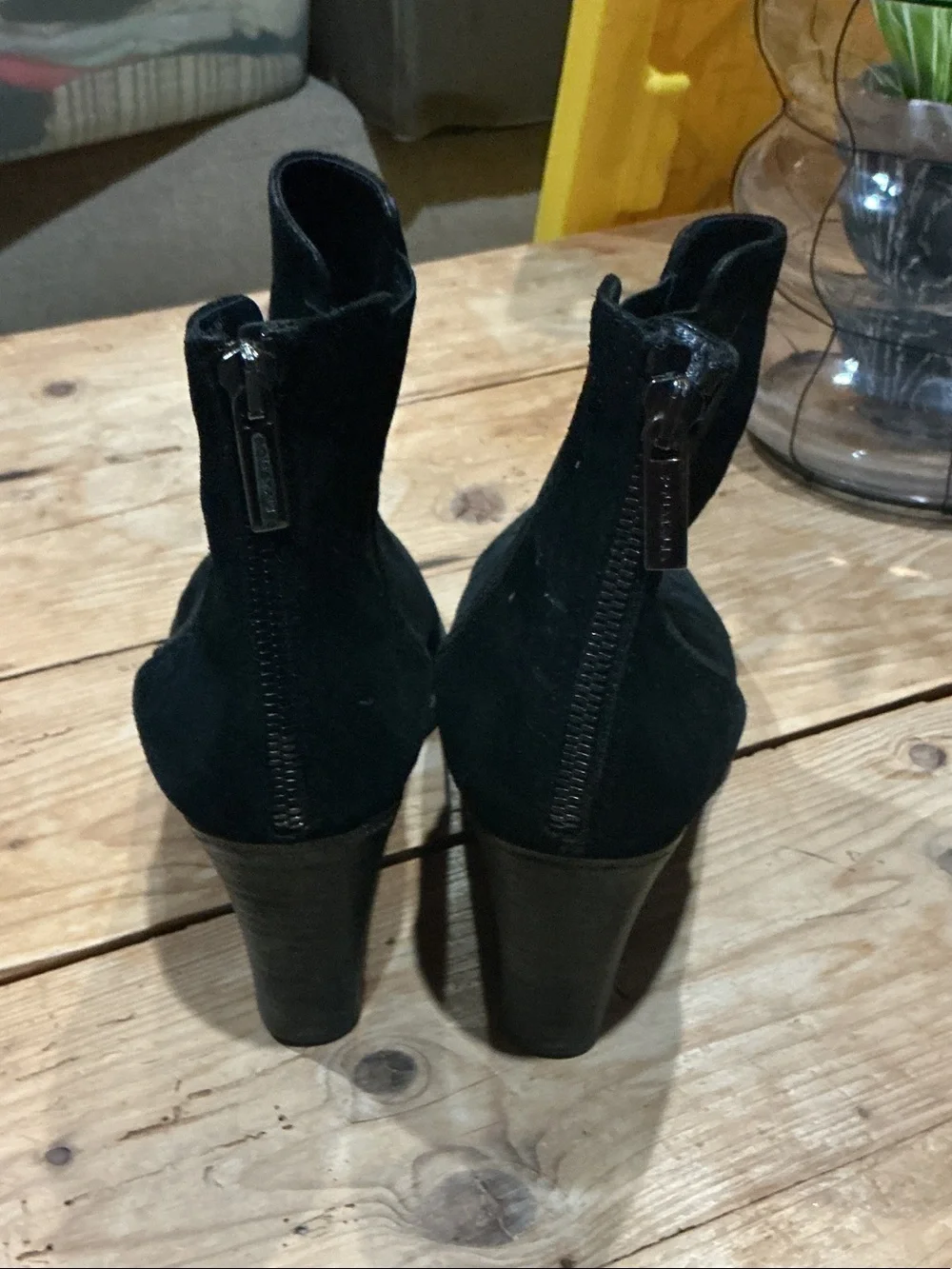 Aquatalia Black Suede Ankle Booties